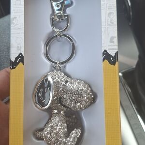 Silver Dog Keychain